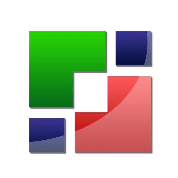 Barevné firemní logo — Stock fotografie