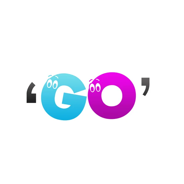 Logotipo go — Fotografia de Stock