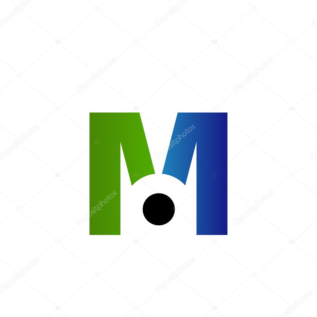 Vector illustration of abstract letter M