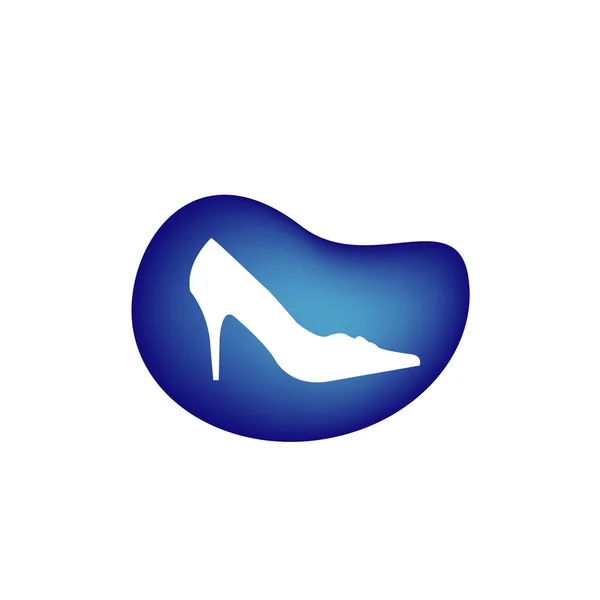 Schoen pictogram op een blauwe droplet — Stockvector