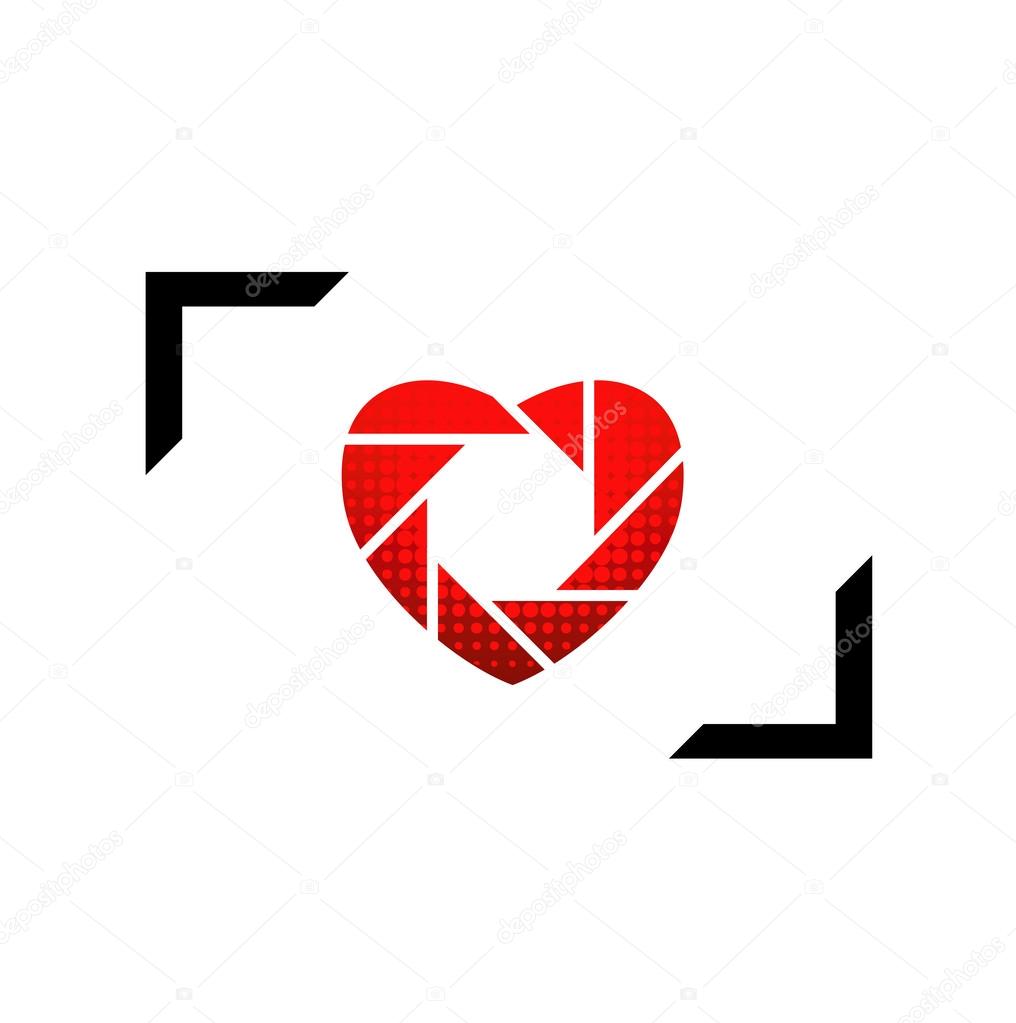 Heart shaped logo for photographers