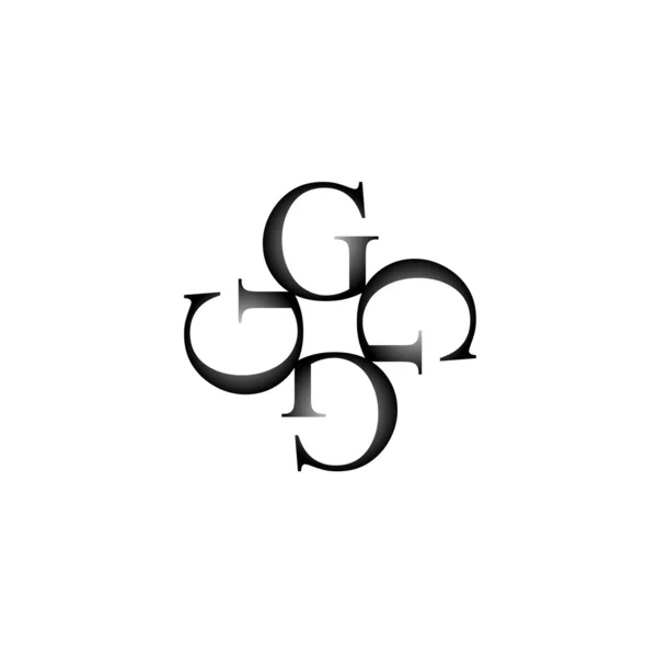 Artwork with alphabet G — Stock Vector