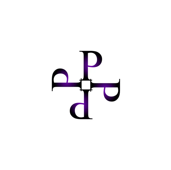 Kunstwerk met alfabet P — Stockvector