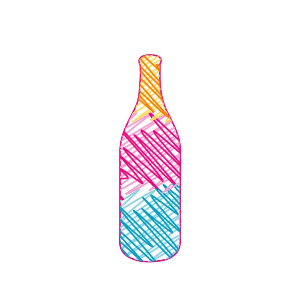 Logo pour entreprise de boissons avec des croquis graphiques colorés — Image vectorielle