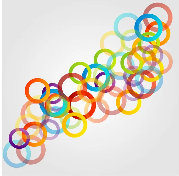 Arrière-plan avec des cercles colorés — Image vectorielle