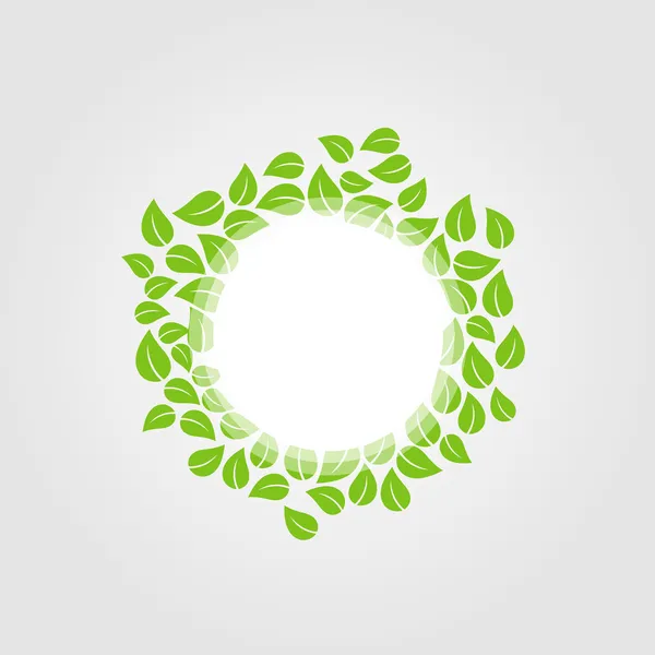 Elemento de diseño con hojas verdes — Vector de stock