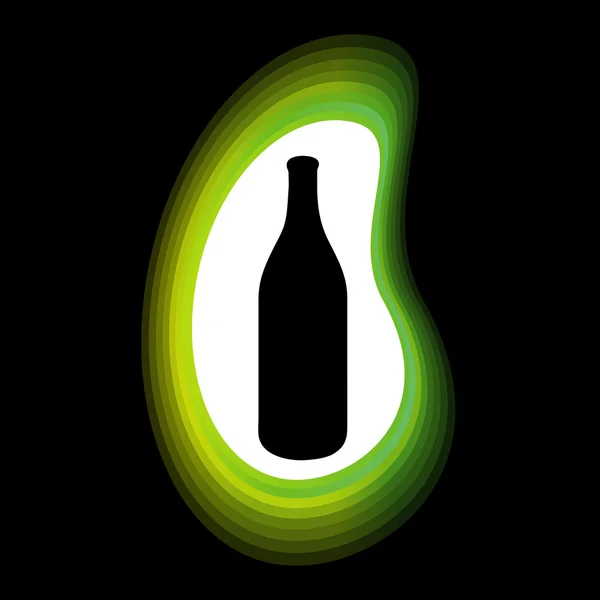 Logo láhev alkoholického nápoje — Stockový vektor