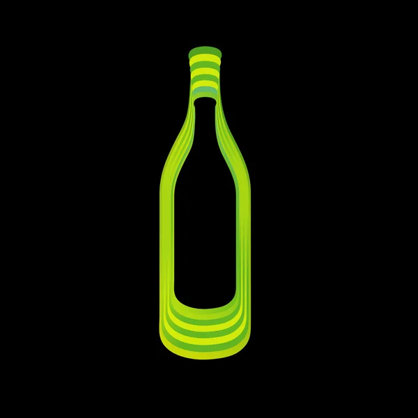 Logo- Bottle of alcoholic drink — Stock Vector