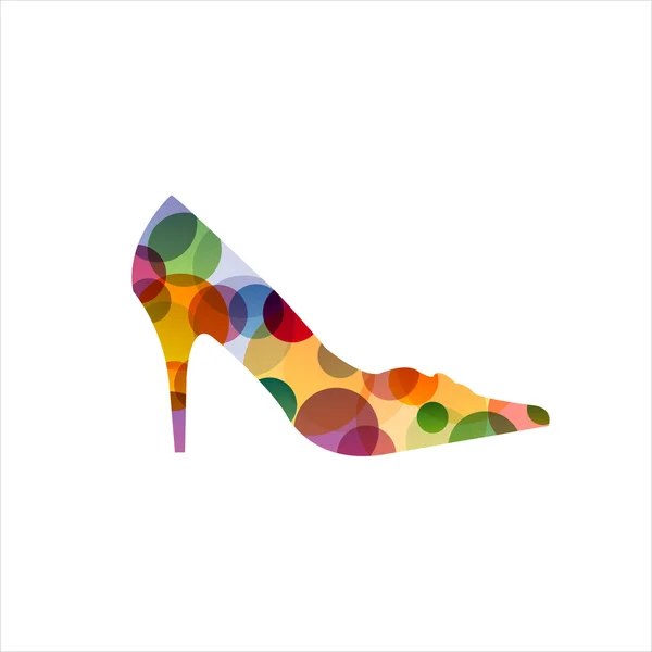 Sapato com círculos coloridos — Vetor de Stock