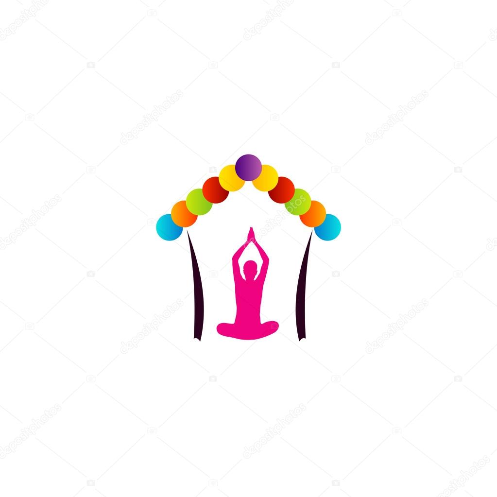 House of yoga logo concept