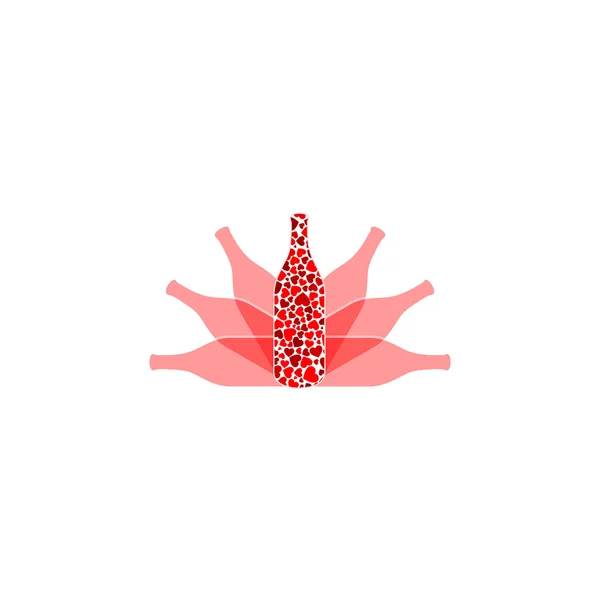 Логотип компании с сердечками — стоковый вектор