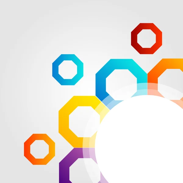 Fond avec hexagone coloré — Image vectorielle