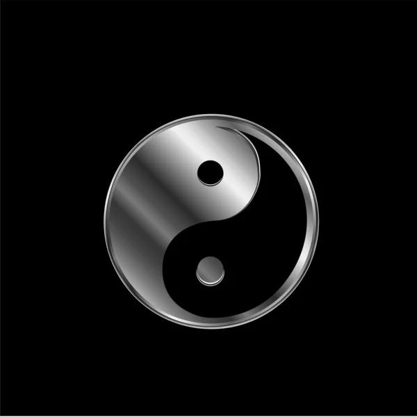 Ying et Yang icône religieuse — Image vectorielle