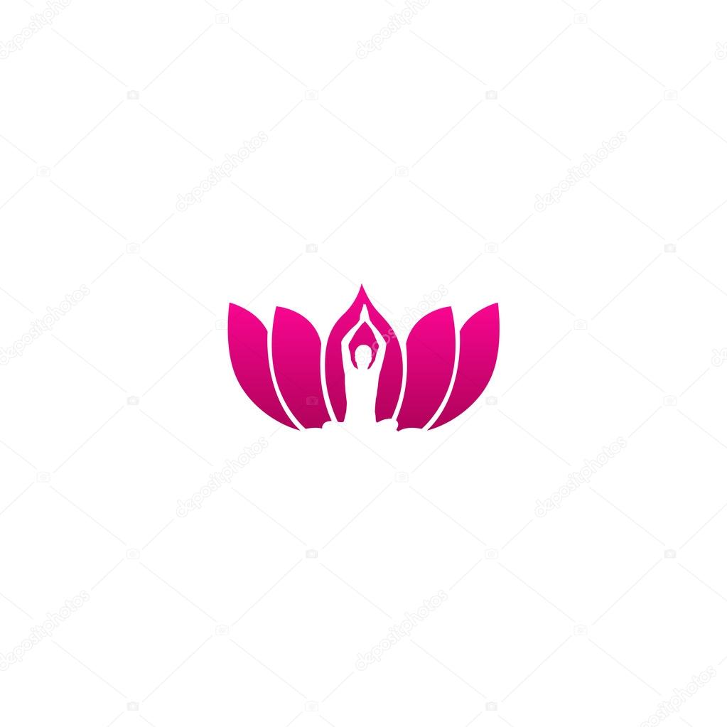 Yogi on lotus- business logo