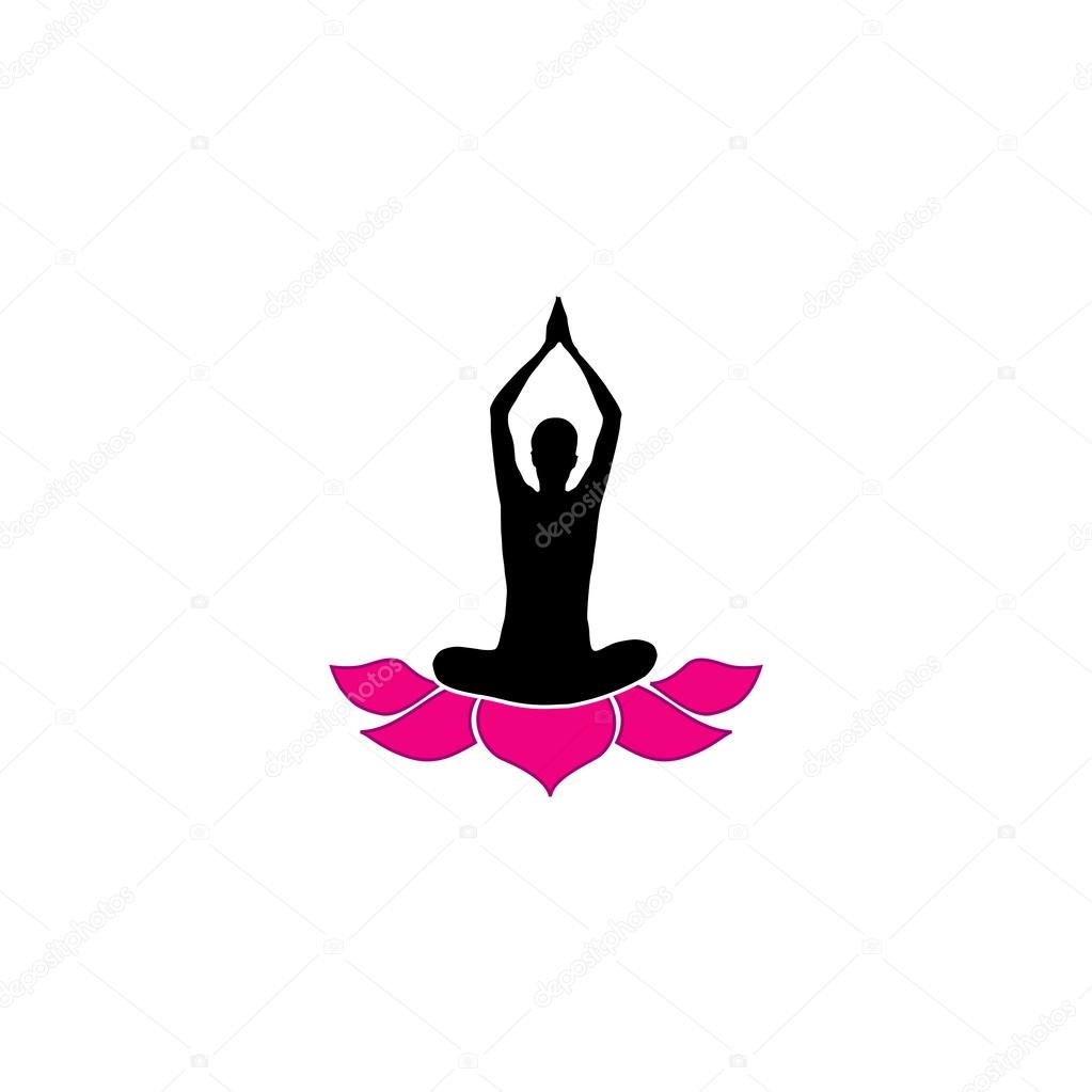Yogi on lotus- business logo