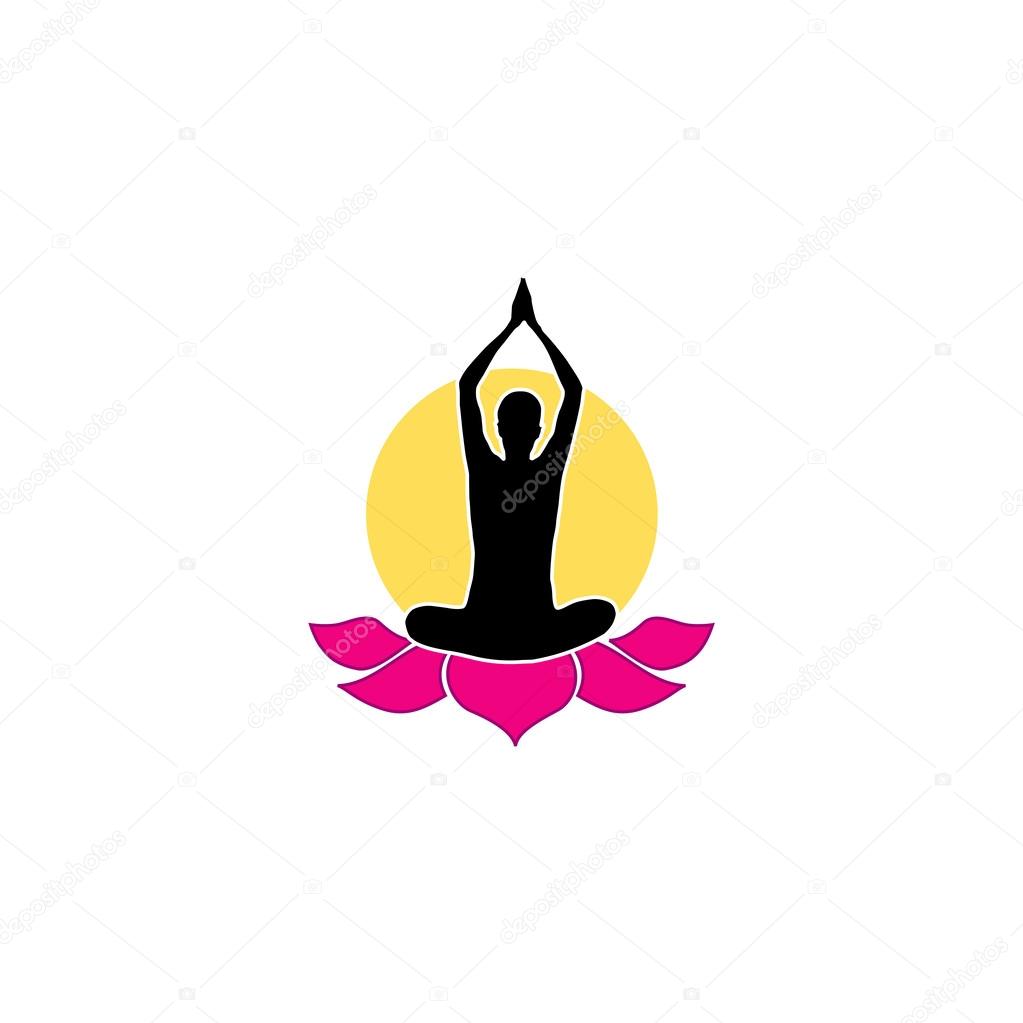 Yogi on lotus- business logo