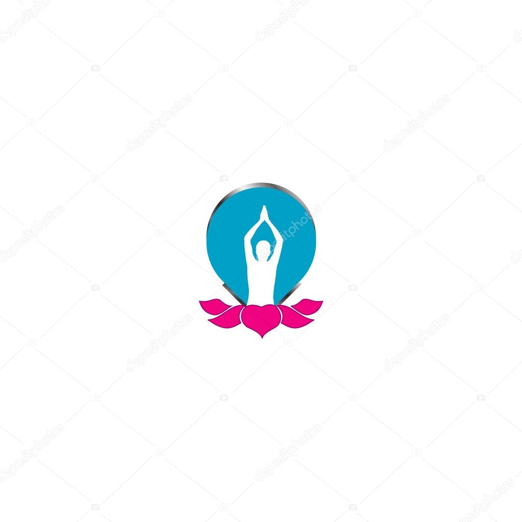 Yogi on lotus- business logo