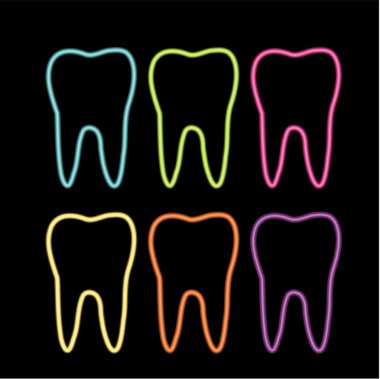 Neon diş logosu