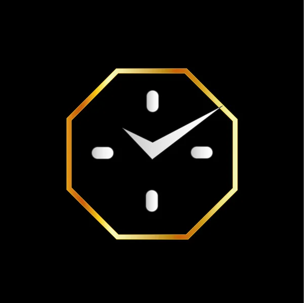Reloj de pared logotipo del negocio — Archivo Imágenes Vectoriales