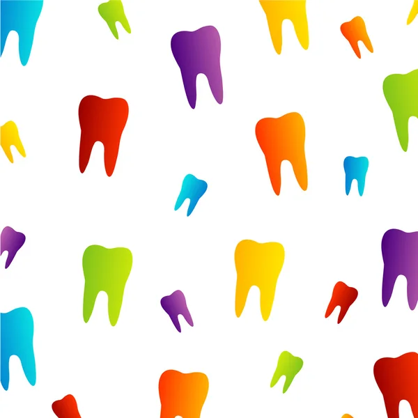 Papel de parede dental colorido — Vetor de Stock