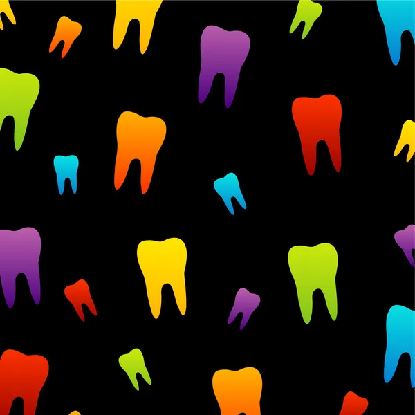 Papel pintado dental colorido — Vector de stock