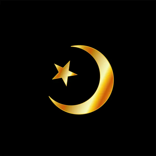 Símbolo del Islam religión — Vector de stock