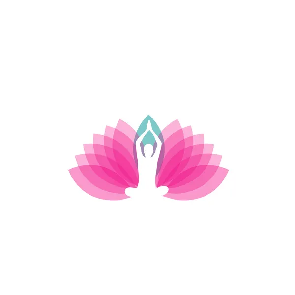 Yoga logotyp koncept — Stock vektor