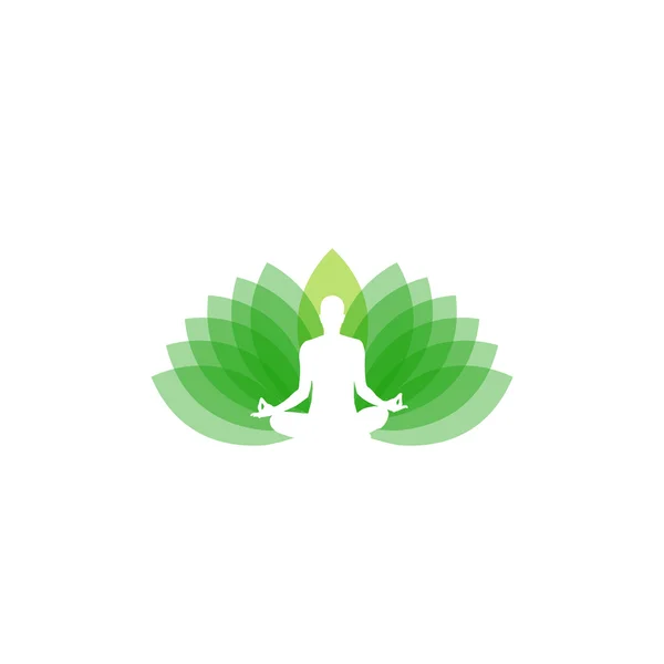 Conceptul logo-ului yoga — Vector de stoc