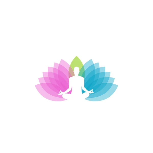 Логотип концепція йоги — стоковий вектор