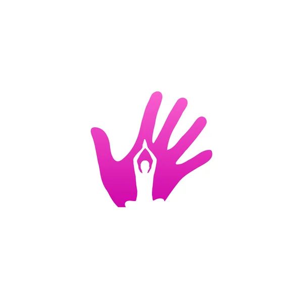 Yoga logo kavramı — Stok Vektör