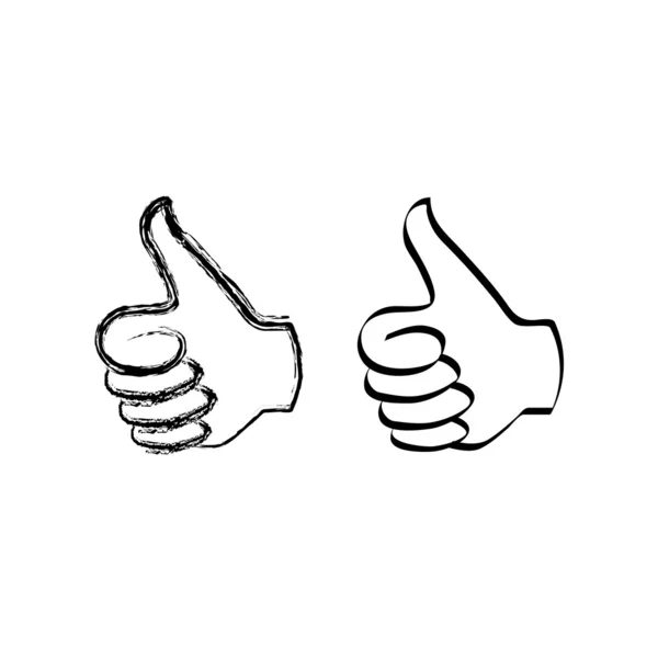 Ellentétben a gesztus ikon, mint — Stock Vector