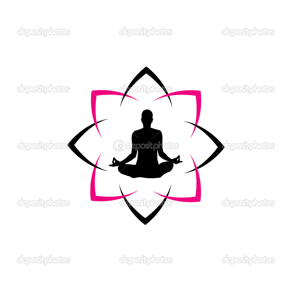 Yoga logo in an abstract lotus