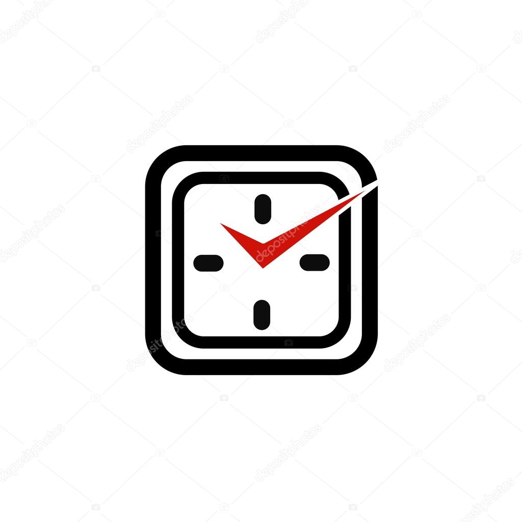 Wall clock business logo