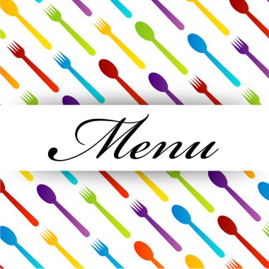 kaşık ve çatal arka plan-menü tasarımı