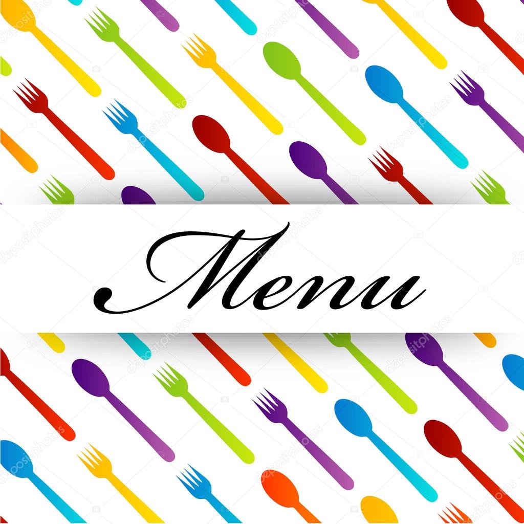 Spoon and fork background- Menu Design