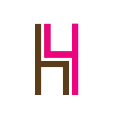 H şeklinde mobilya tasarımcısı için logo