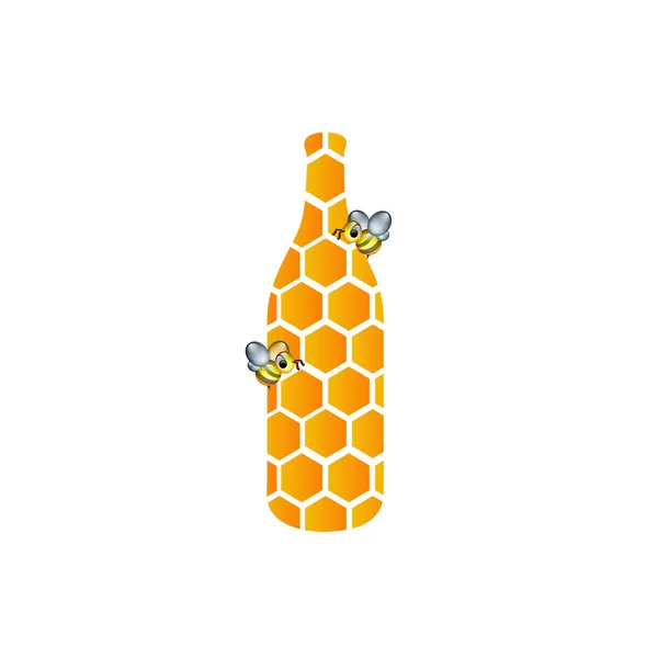 Frasco de mel — Vetor de Stock