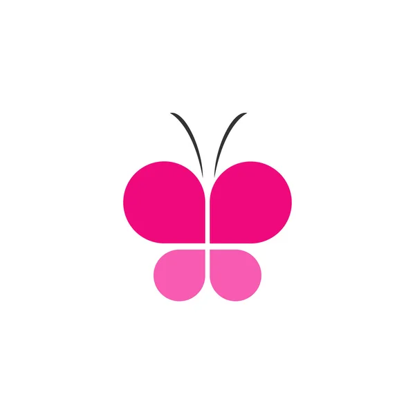 Pink butterfly business logo — Stock Vector