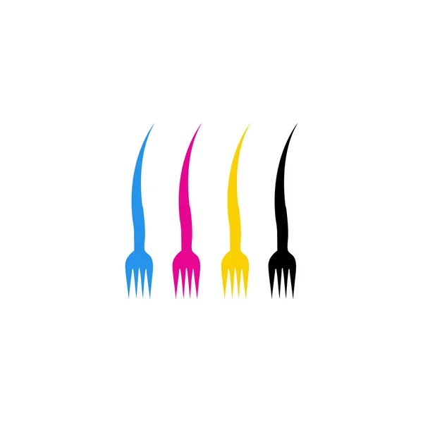 フォークのロゴ — ストックベクタ
