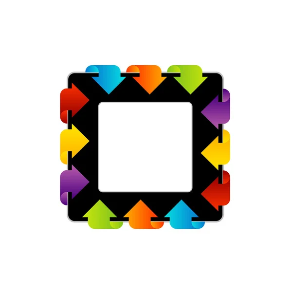 Elemento de diseño con flechas de colores — Vector de stock