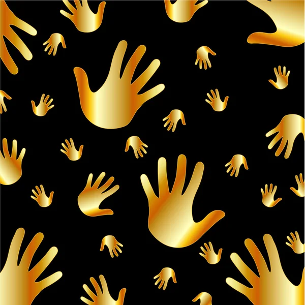 Mãos douradas —  Vetores de Stock