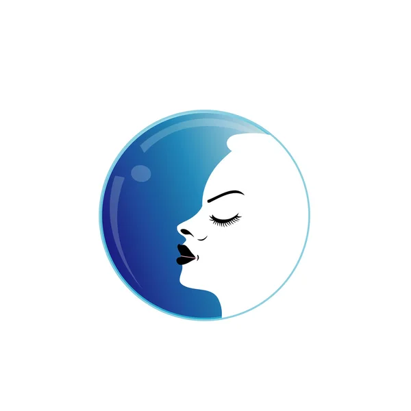 Beautiful woman in a droplet — Stock Vector