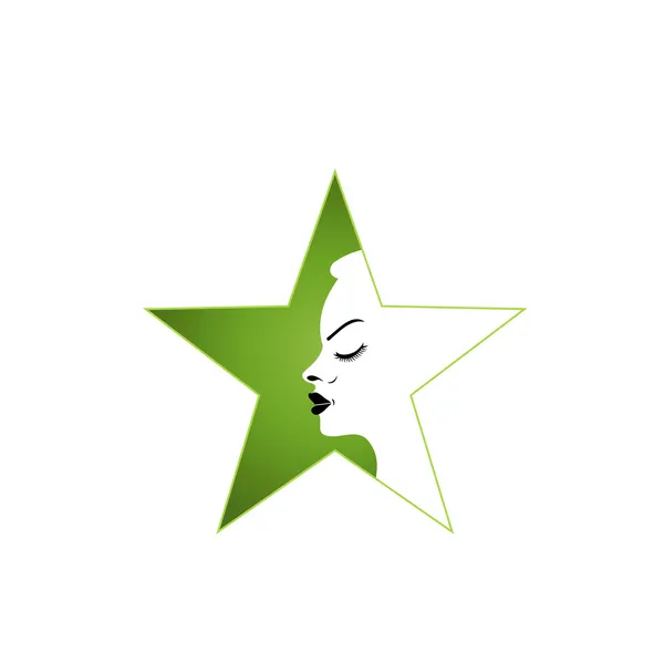 Dama en una estrella — Archivo Imágenes Vectoriales