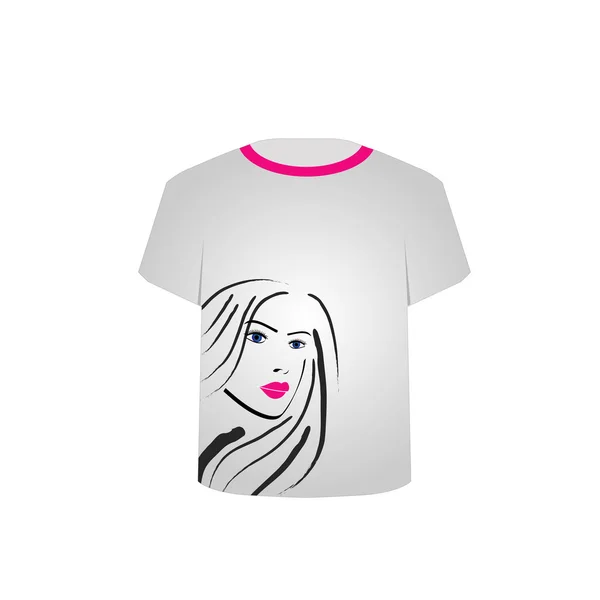 T-Shirt Template- Mode-Modell — Stockvektor