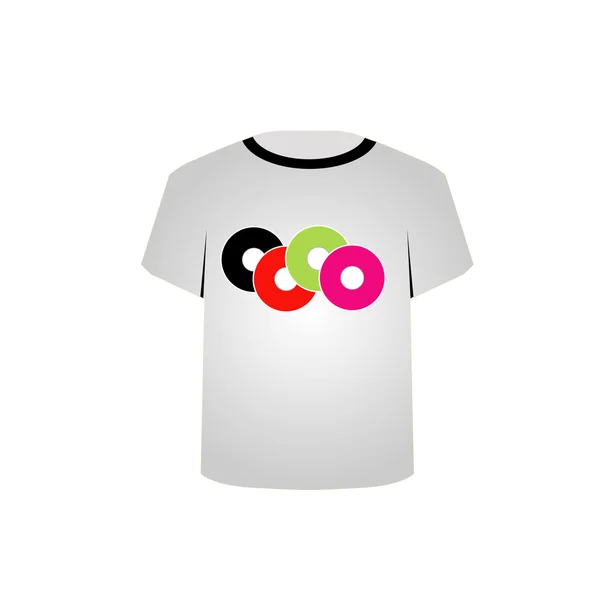 Plantilla camiseta - disco cd — Vector de stock