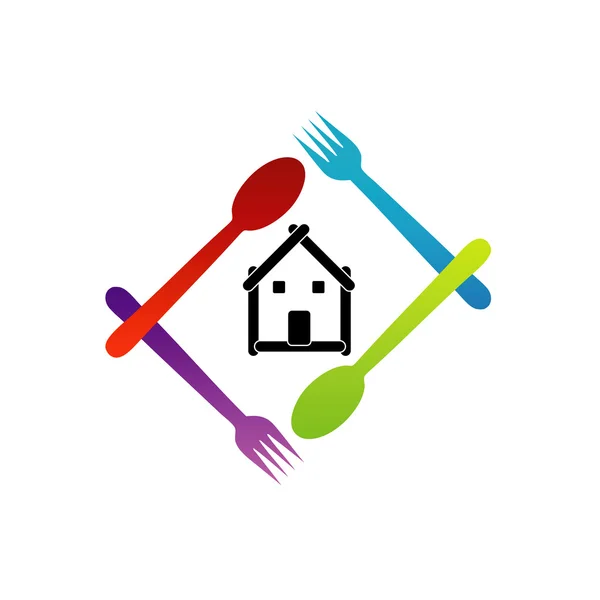 Cutlery pictogramă unică . — Vector de stoc