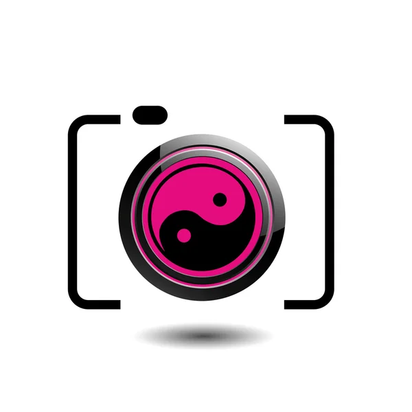 Digital Camera- logotipo da fotografia — Vetor de Stock