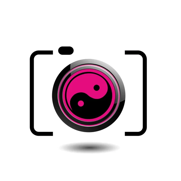 Aparat cyfrowy - logo fotografii — Wektor stockowy