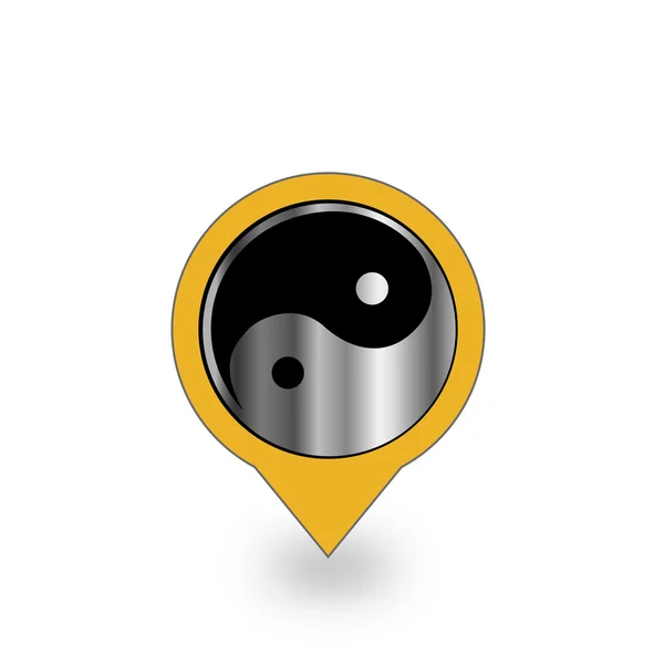 Colocação com ying e símbolo yang — Vetor de Stock