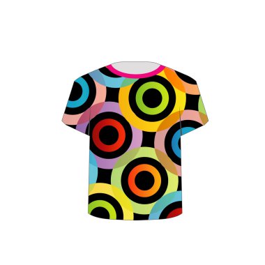 t gömlek şablonu - hareketli daireler